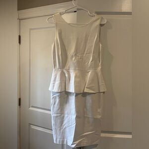 Banana Republic white cotton dress with back zipper